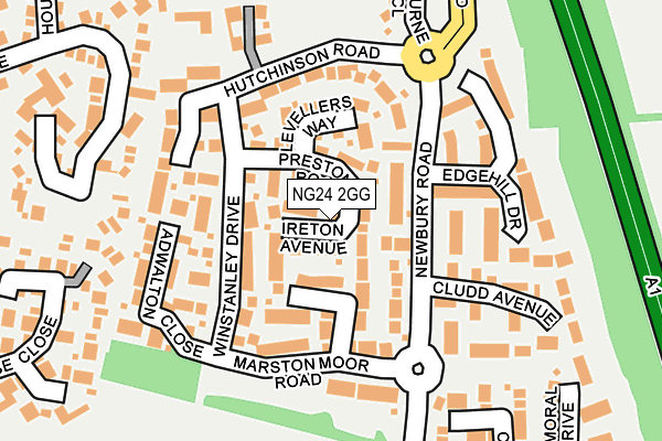 NG24 2GG map - OS OpenMap – Local (Ordnance Survey)