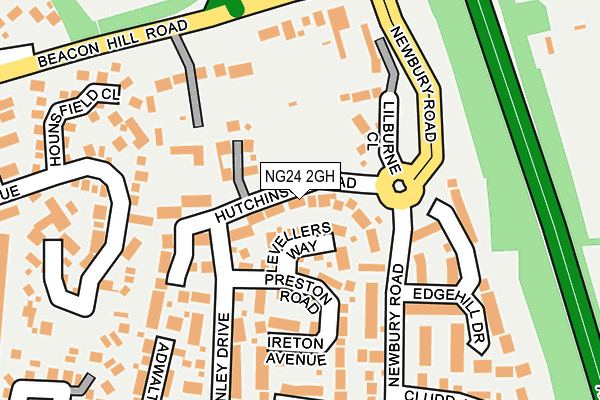 NG24 2GH map - OS OpenMap – Local (Ordnance Survey)