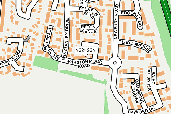 NG24 2GN map - OS OpenMap – Local (Ordnance Survey)
