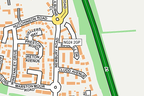 NG24 2GP map - OS OpenMap – Local (Ordnance Survey)