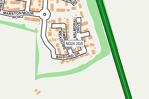 NG24 2GS map - OS OpenMap – Local (Ordnance Survey)