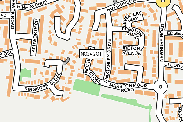 NG24 2GT map - OS OpenMap – Local (Ordnance Survey)