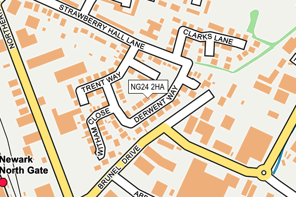 NG24 2HA map - OS OpenMap – Local (Ordnance Survey)