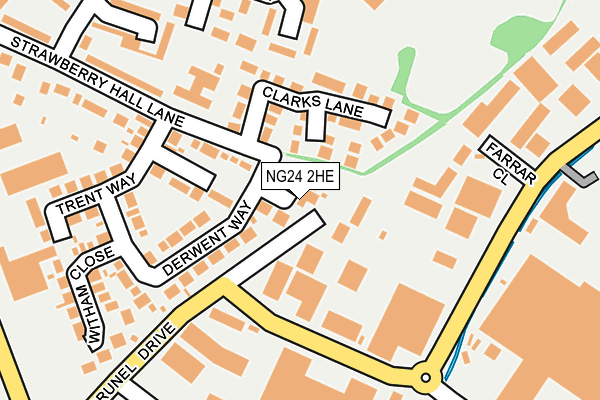 NG24 2HE map - OS OpenMap – Local (Ordnance Survey)