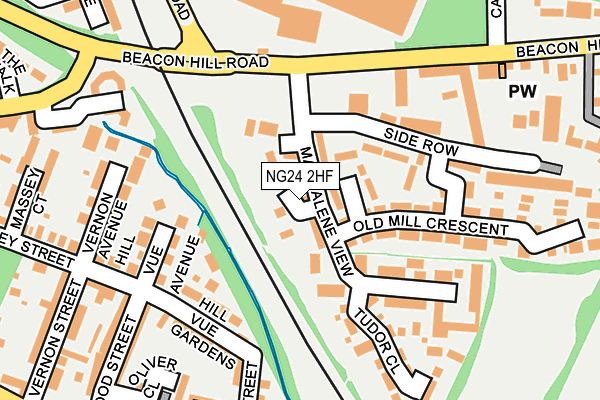NG24 2HF map - OS OpenMap – Local (Ordnance Survey)