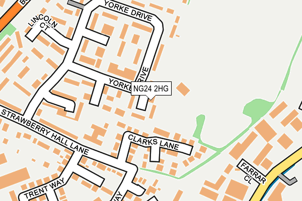 NG24 2HG map - OS OpenMap – Local (Ordnance Survey)