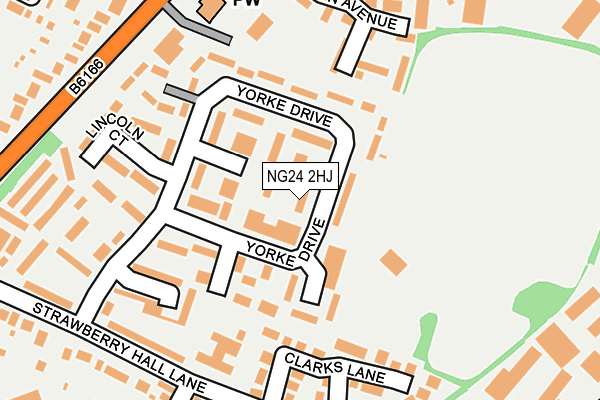 NG24 2HJ map - OS OpenMap – Local (Ordnance Survey)