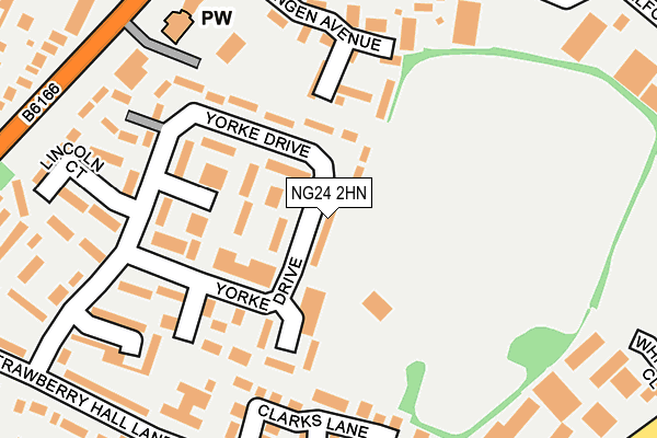 NG24 2HN map - OS OpenMap – Local (Ordnance Survey)