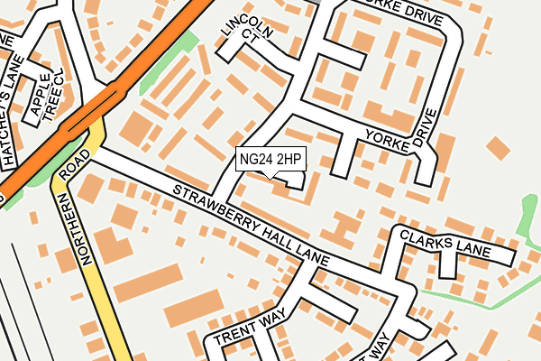 NG24 2HP map - OS OpenMap – Local (Ordnance Survey)