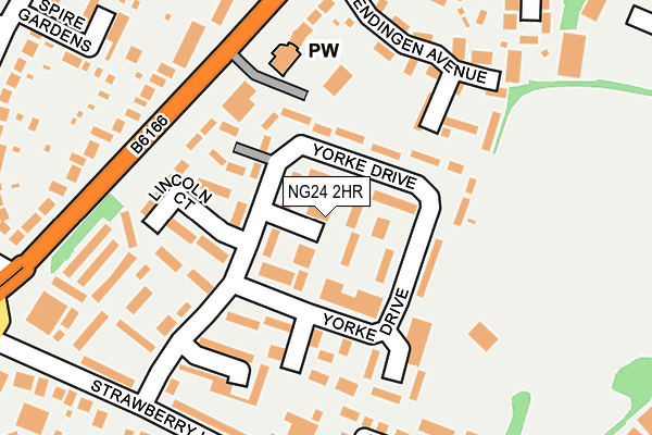 NG24 2HR map - OS OpenMap – Local (Ordnance Survey)