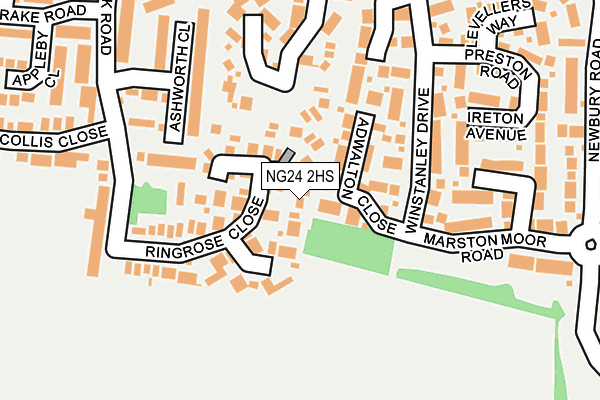 NG24 2HS map - OS OpenMap – Local (Ordnance Survey)