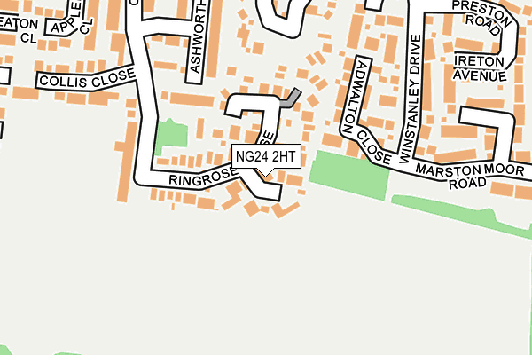 NG24 2HT map - OS OpenMap – Local (Ordnance Survey)