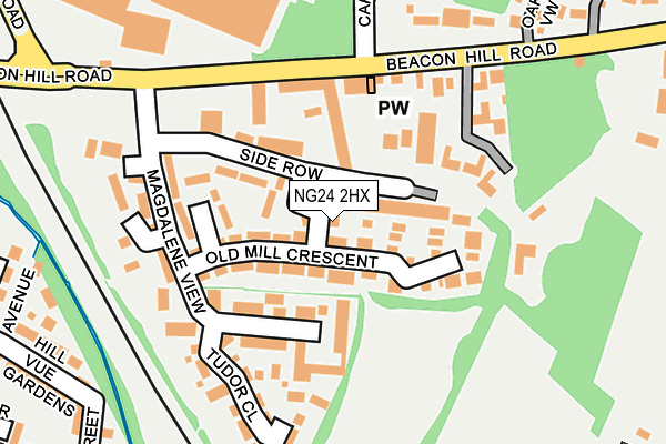 NG24 2HX map - OS OpenMap – Local (Ordnance Survey)