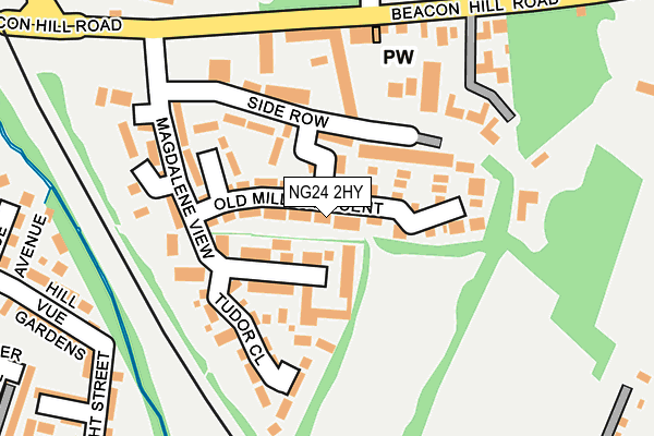 NG24 2HY map - OS OpenMap – Local (Ordnance Survey)