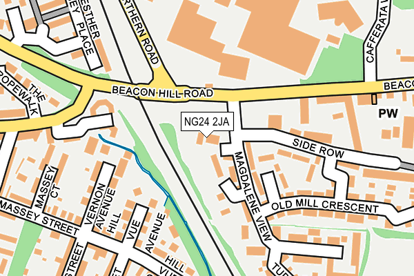 NG24 2JA map - OS OpenMap – Local (Ordnance Survey)