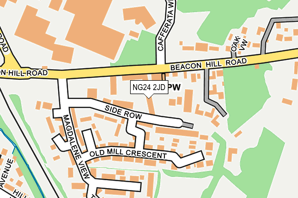 NG24 2JD map - OS OpenMap – Local (Ordnance Survey)