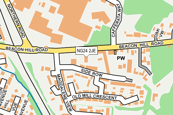 NG24 2JE map - OS OpenMap – Local (Ordnance Survey)