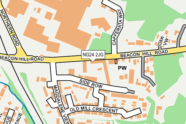 NG24 2JG map - OS OpenMap – Local (Ordnance Survey)