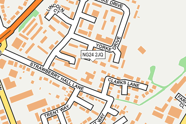 NG24 2JQ map - OS OpenMap – Local (Ordnance Survey)