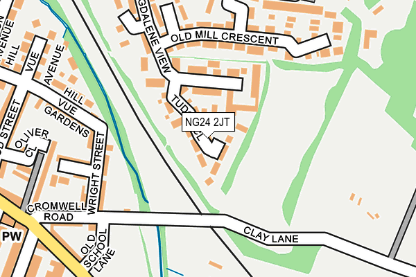 NG24 2JT map - OS OpenMap – Local (Ordnance Survey)