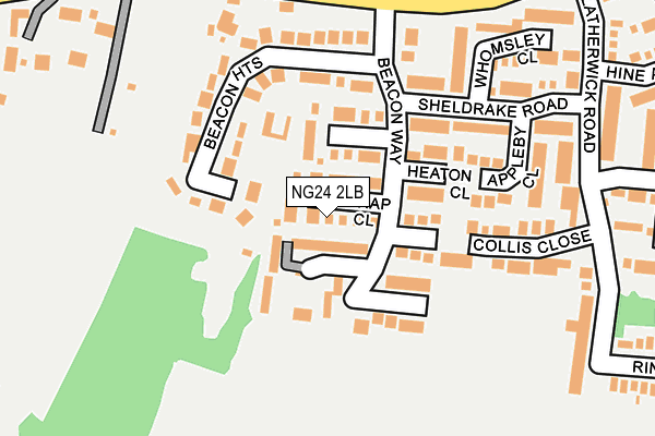 NG24 2LB map - OS OpenMap – Local (Ordnance Survey)