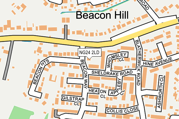 NG24 2LD map - OS OpenMap – Local (Ordnance Survey)