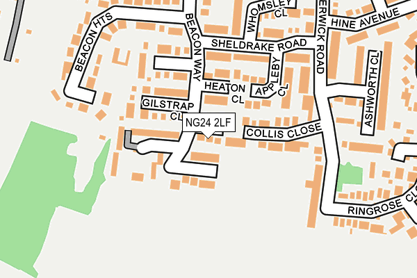 NG24 2LF map - OS OpenMap – Local (Ordnance Survey)