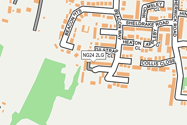 NG24 2LG map - OS OpenMap – Local (Ordnance Survey)