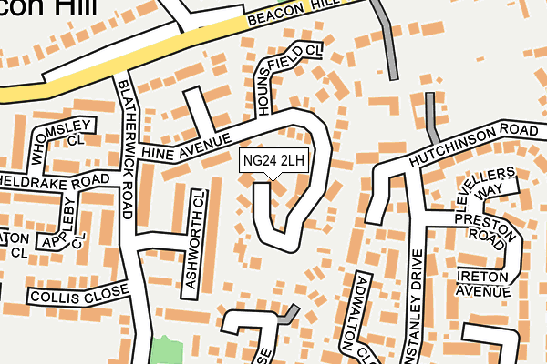 NG24 2LH map - OS OpenMap – Local (Ordnance Survey)