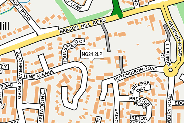 NG24 2LP map - OS OpenMap – Local (Ordnance Survey)