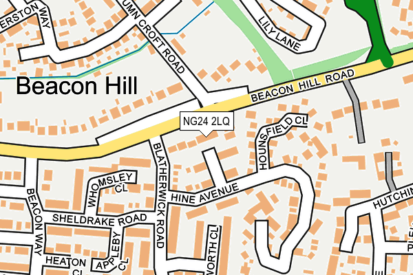 NG24 2LQ map - OS OpenMap – Local (Ordnance Survey)