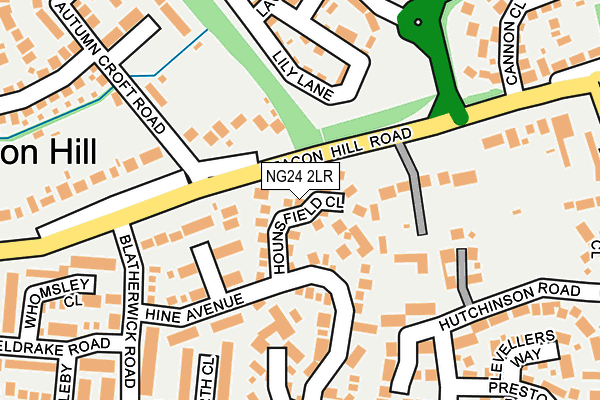 NG24 2LR map - OS OpenMap – Local (Ordnance Survey)