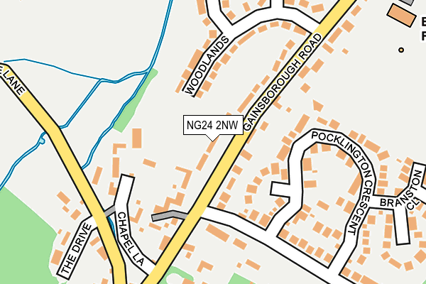 NG24 2NW map - OS OpenMap – Local (Ordnance Survey)