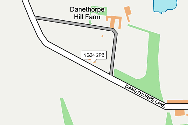 NG24 2PB map - OS OpenMap – Local (Ordnance Survey)