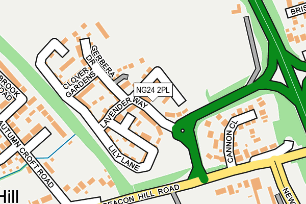 NG24 2PL map - OS OpenMap – Local (Ordnance Survey)