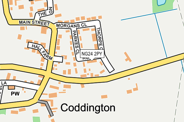 NG24 2PY map - OS OpenMap – Local (Ordnance Survey)