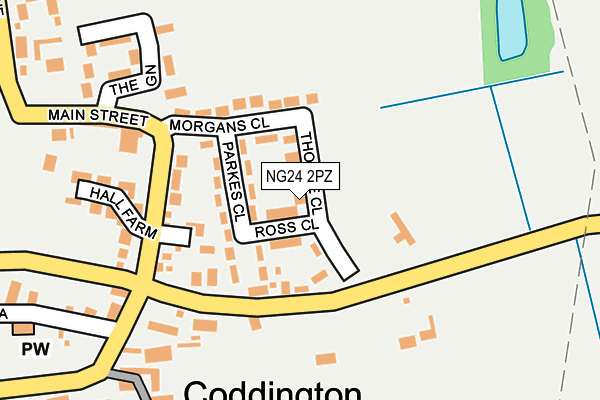 NG24 2PZ map - OS OpenMap – Local (Ordnance Survey)
