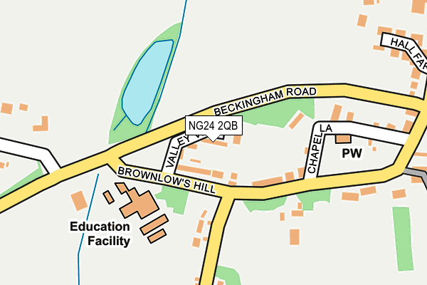 NG24 2QB map - OS OpenMap – Local (Ordnance Survey)