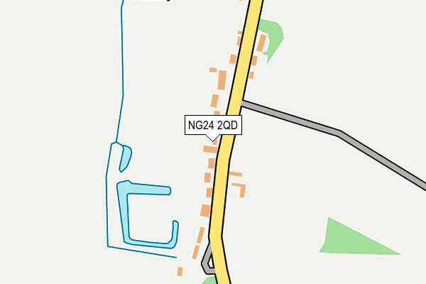 NG24 2QD map - OS OpenMap – Local (Ordnance Survey)