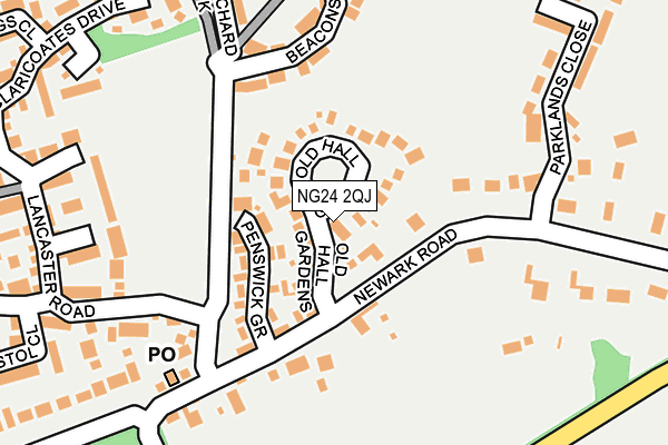 NG24 2QJ map - OS OpenMap – Local (Ordnance Survey)