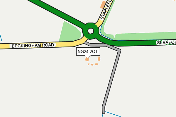 NG24 2QT map - OS OpenMap – Local (Ordnance Survey)