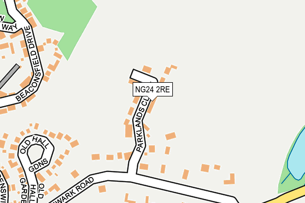 NG24 2RE map - OS OpenMap – Local (Ordnance Survey)