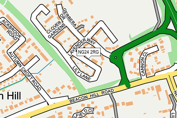 NG24 2RG map - OS OpenMap – Local (Ordnance Survey)