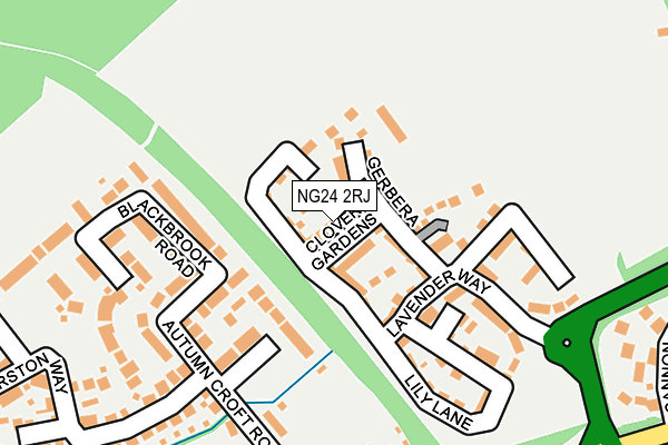 NG24 2RJ map - OS OpenMap – Local (Ordnance Survey)