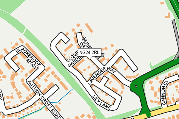 NG24 2RL map - OS OpenMap – Local (Ordnance Survey)