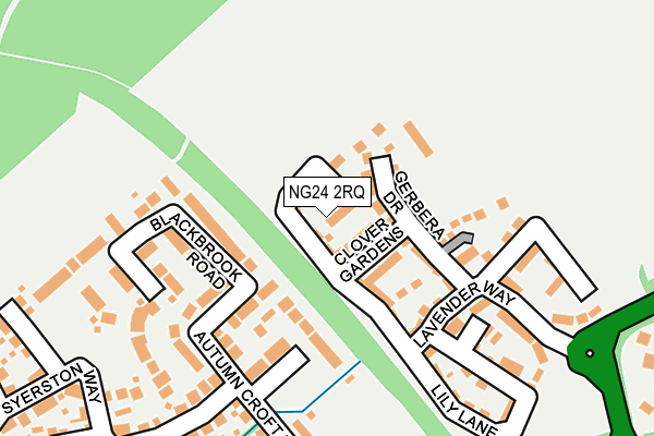 NG24 2RQ map - OS OpenMap – Local (Ordnance Survey)