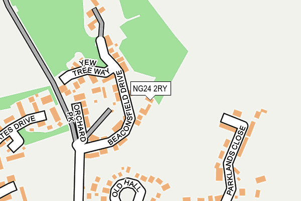 NG24 2RY map - OS OpenMap – Local (Ordnance Survey)