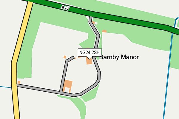 NG24 2SH map - OS OpenMap – Local (Ordnance Survey)