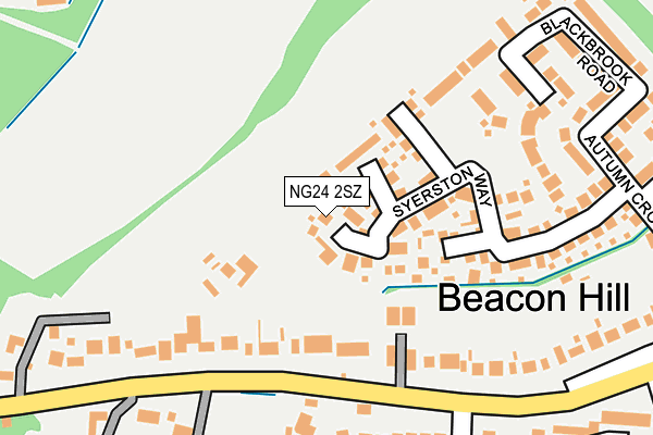 NG24 2SZ map - OS OpenMap – Local (Ordnance Survey)