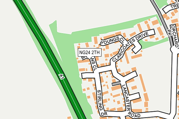 NG24 2TH map - OS OpenMap – Local (Ordnance Survey)